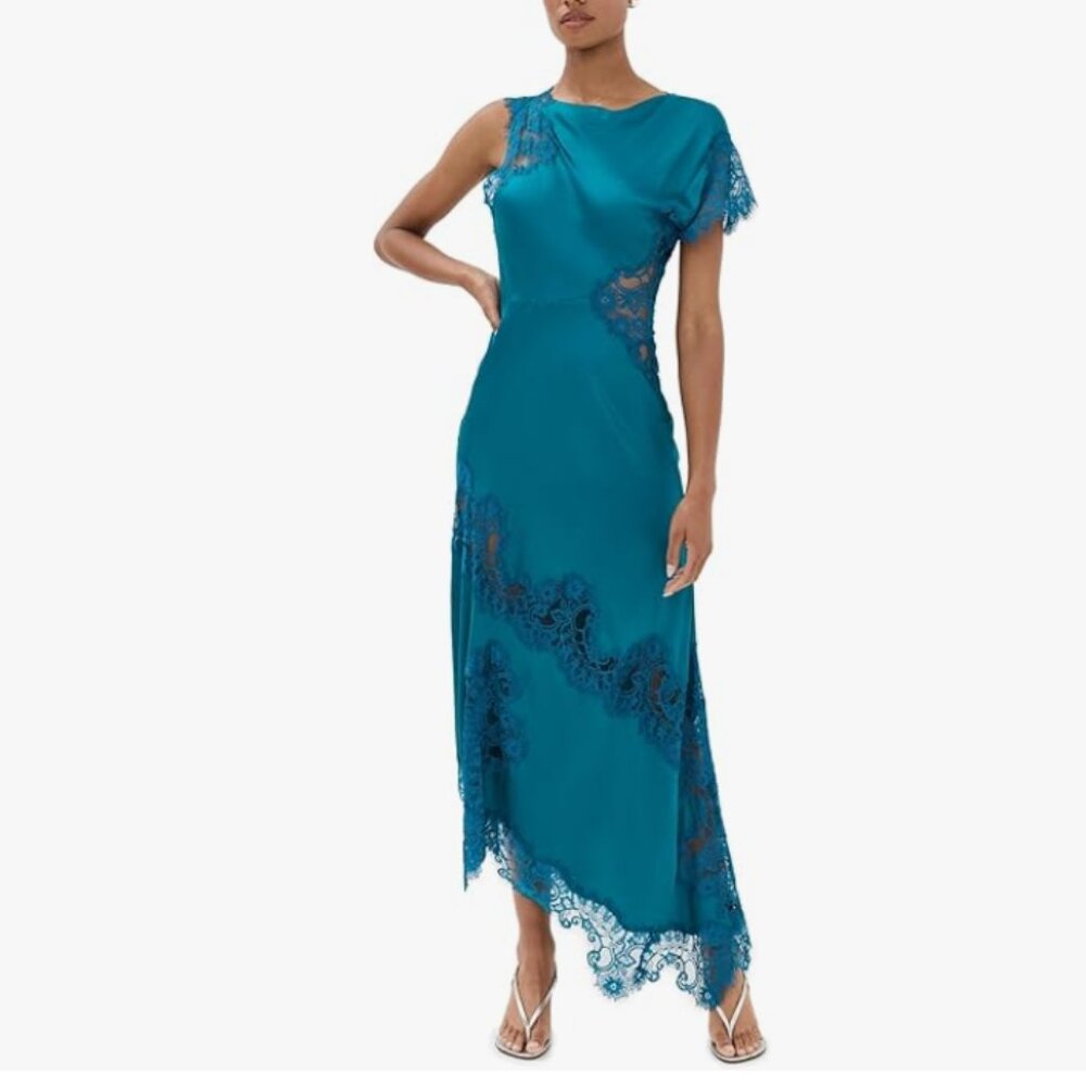 A.L.C Alessia Dress Lace Bright Fluorite NWT 10